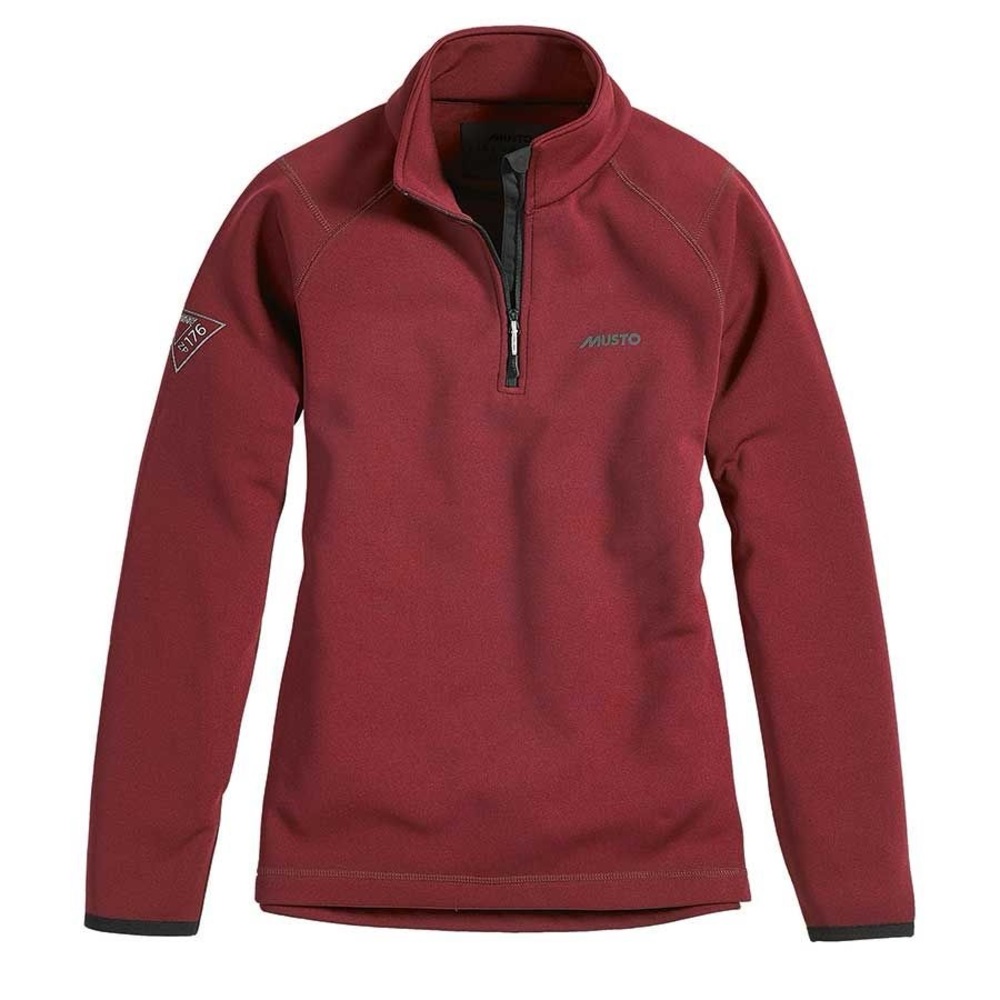 Musto ZP176 Burgundy Half Zip Fleece Pullover Equestrian Outdoor Size 10 Medium
